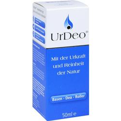 Dies ist eine blaue Deo-Verpackung mit der Aufschrift "UrDeo".