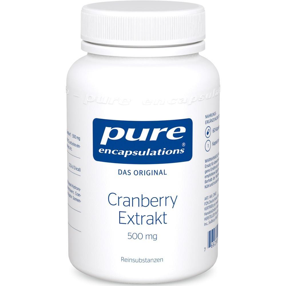 Weißes Fläschchen mit Cranberry-Extrakt-Tabletten, 500 mg.